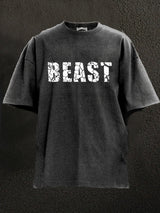 Beast Ribbed Washed Gym Shirt