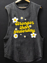 Stronger than Yesterday Scoop Bottom Cotton Tank
