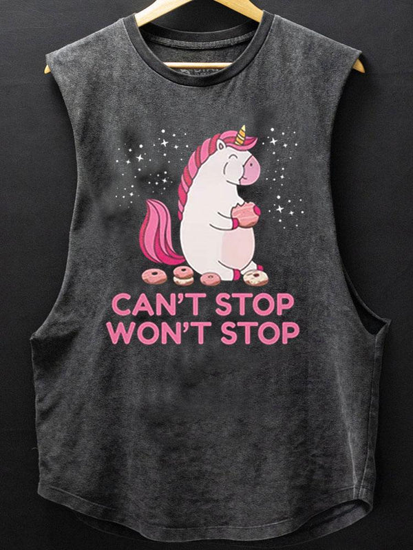 Can't stop Won't stop Scoop Bottom Cotton Tank