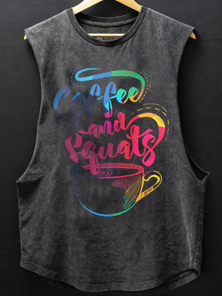 Coffee and Squats Scoop Bottom Cotton Tank