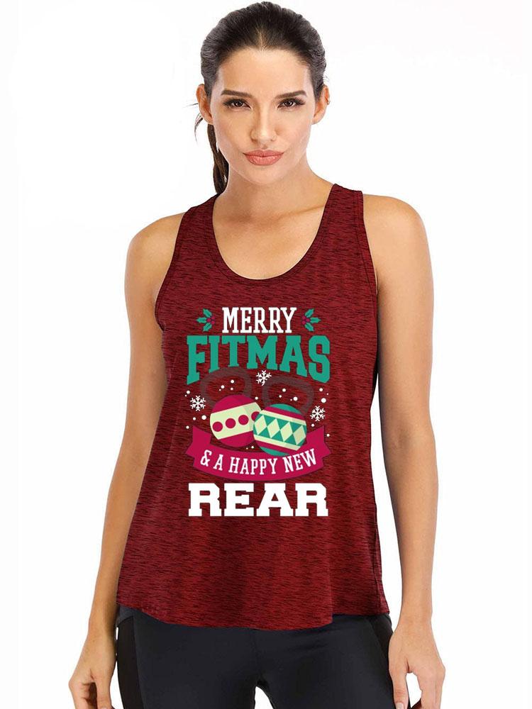 Merry Fitmas Ironpanda Women Fitness Tank