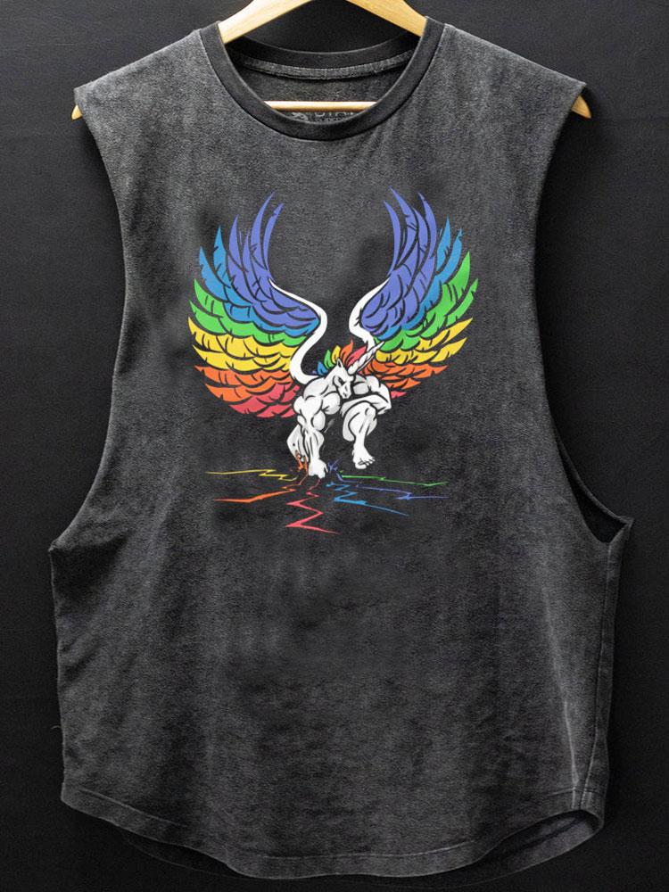 WE STAND OUR GROUND UNICORN Scoop Bottom Cotton Tank