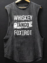 Whiskey Tango Foxtrot Scoop Bottom Cotton Tank
