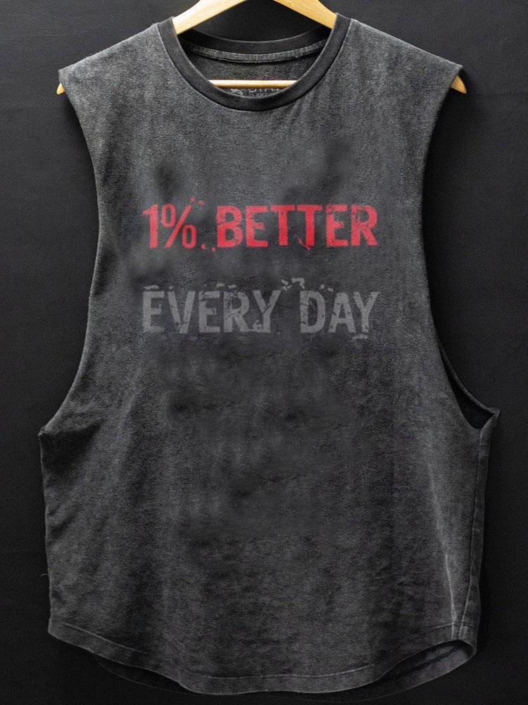 1% Better Every Day Scoop Bottom Cotton Tank