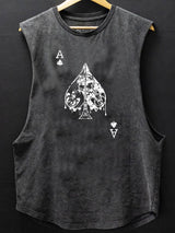 THE ACE OF SPADES Scoop Bottom Cotton Tank