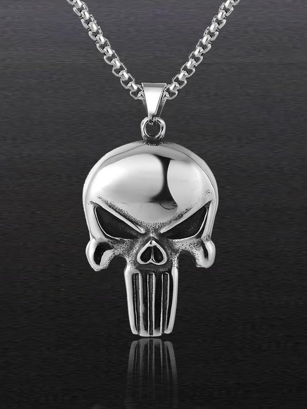 Terminator Skull Head Titanium Steel Pendant Necklace