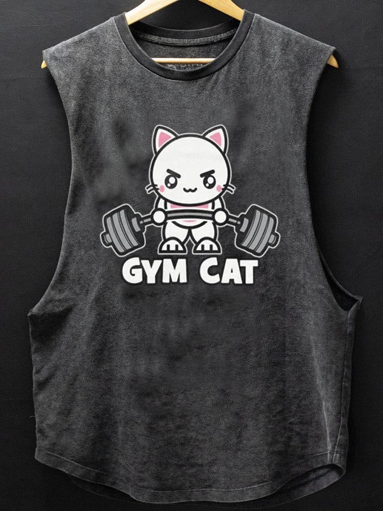 Gym Cat Scoop Bottom Cotton Tank