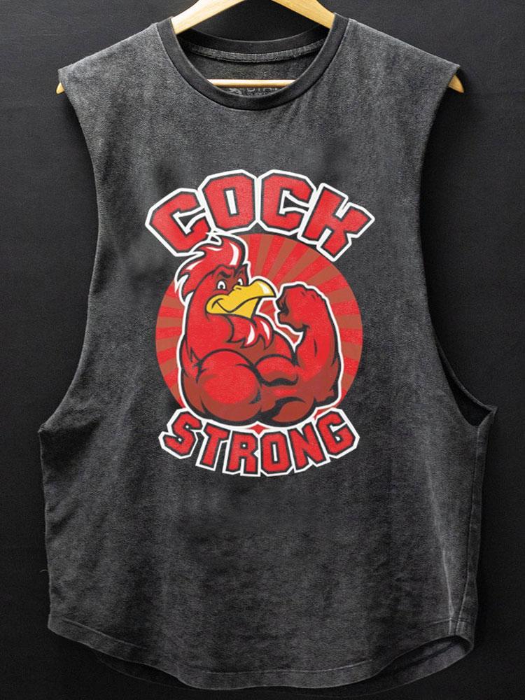 Cock Strong Scoop Bottom Cotton Tank