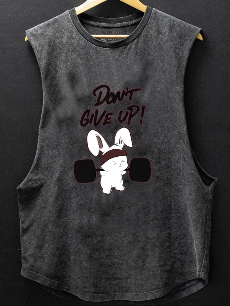 Don't Give Up Scoop Bottom Cotton Tank