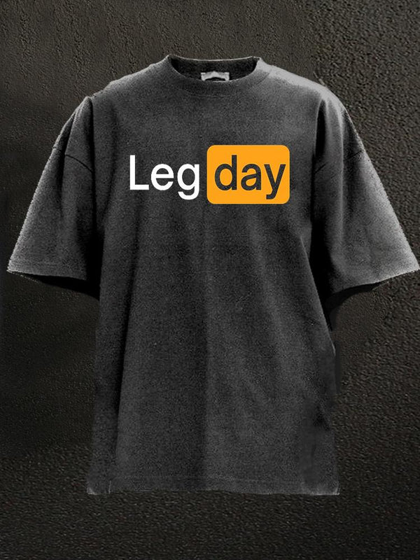 Leg Day Washed Gym T-shirt